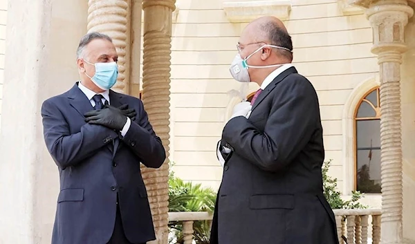 The Iraqi President Barham Salih and the Iraqi Prime Minister Iraqi Prime Minister Mustafa Al-Kadhimi