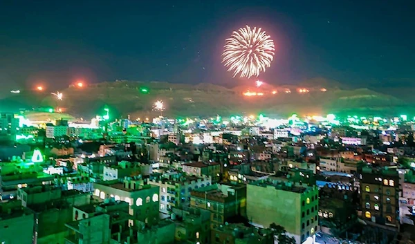 Fireworks in Sanaa, in Celebration of the Birth Anniversary