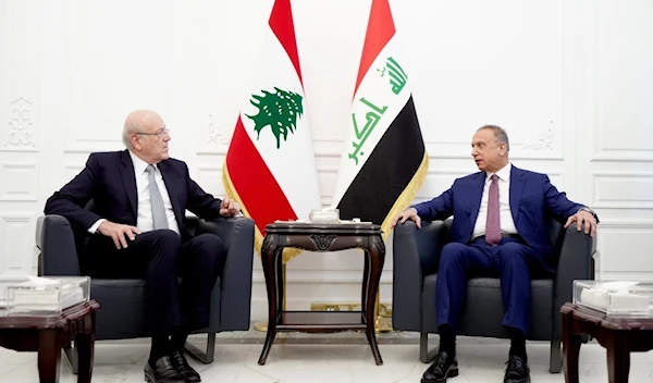 Lebanese PM Najib Miktari, during talks with his Iraqi counterpart today