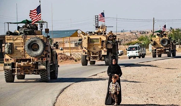 An American convoy in the town of Al-Qahtaniyah in northeastern Syria on October 31, 2019.