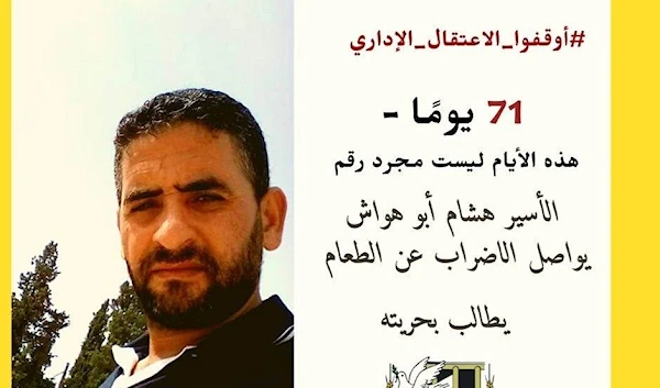 Prisoner Abu Hawash on Hunger Strike for the 71st Day