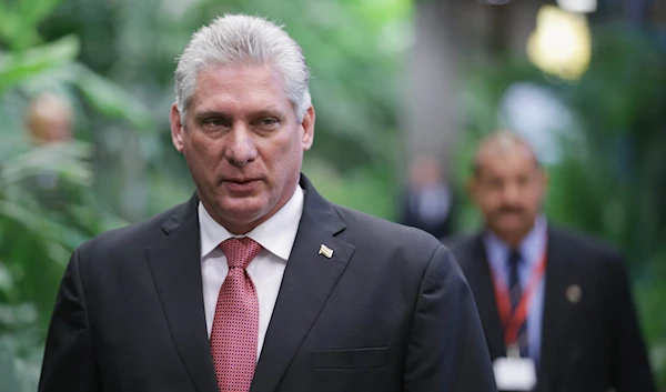 The Cuban president Miguel Diaz-Canel