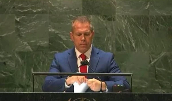 UN Israeli Representative Tore Up Report of Israeli Crimes against Palestinians