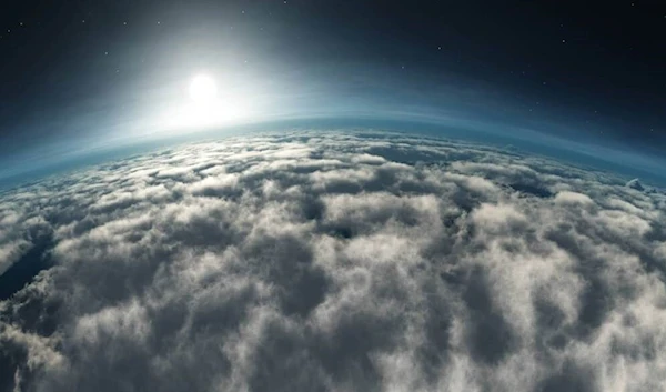 Troposphere; the lowest densest part of the earth's atmosphere