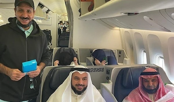 Jamaan al-Harbash, Mubarak al-Waalan and Salem al-Namlan arrive to Kuwait International Airport