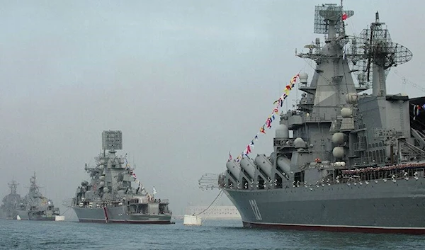 Russian Navy practices destroying enemy targets in the Black Sea (Archive)