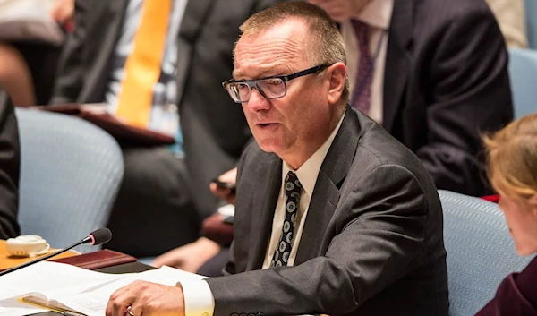 Jeffrey Feltman, then United Nations undersecretary-general for political affairs, speaks at the United Nations in New York on February 28, 2014 | Getty