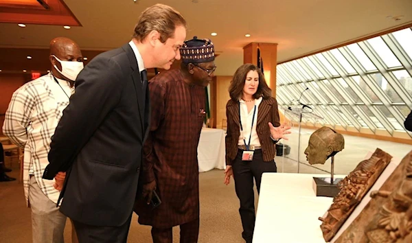 Tuesday's ceremony featuring the Nigerian Ambassador to the United States and the Director-General of the Met museum (Credit: the Metropolitan Museum of Art)