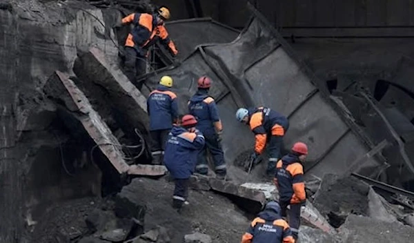 A coal mine in Syberia in flames