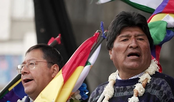 Morales and Arce Lead Demonstration Condemning Coup Attempts