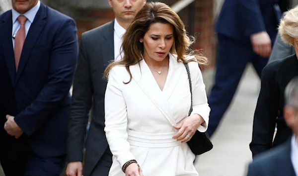 Princess Haya bint Al Hussein, the wife of Dubai's Sheikh Mohammed bin Rashid Al Maktoum, in London, Britain February 26, 2020 (Reuters)