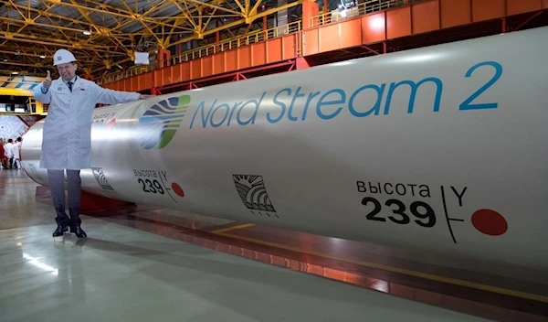 An advertisement for the Nord Stream 2 pipeline.