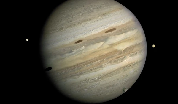 Jupiter and some of its largest moons