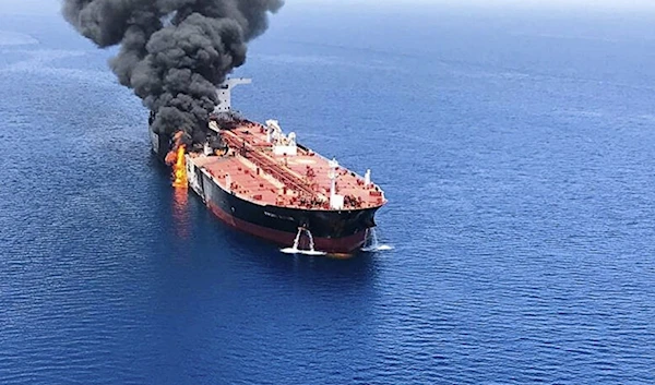 An oil tanker attacked off the coast of Oman