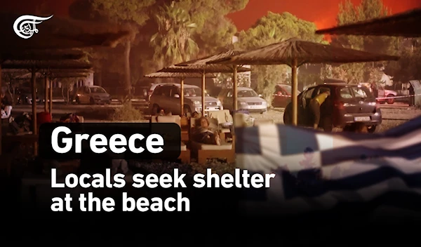 Fires Rage on the Greek Island of Evia