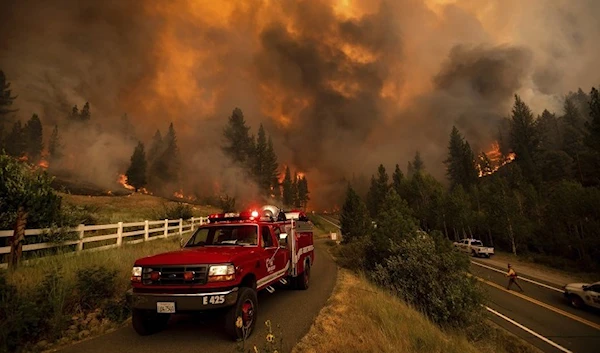 Firefighters in the Alpine County, Markleeville, California