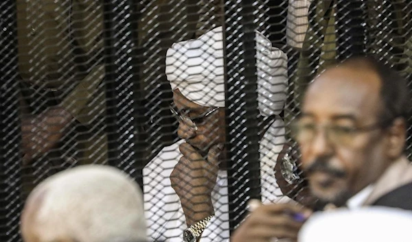 Sudan's deposed president Omar al-Bashir during the opening of his corruption trial in Khartoum on August 19, 2019