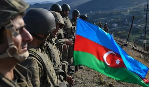 Azerbaijani forces on the border with Armenia