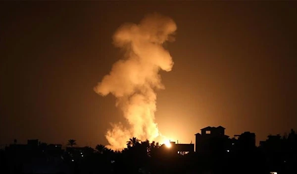 An Israeli airstrike on Gaza Strip