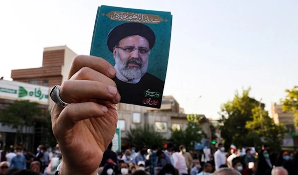 A supporter of Iranian President Ebrahim Raisi in Tehran (AFP).