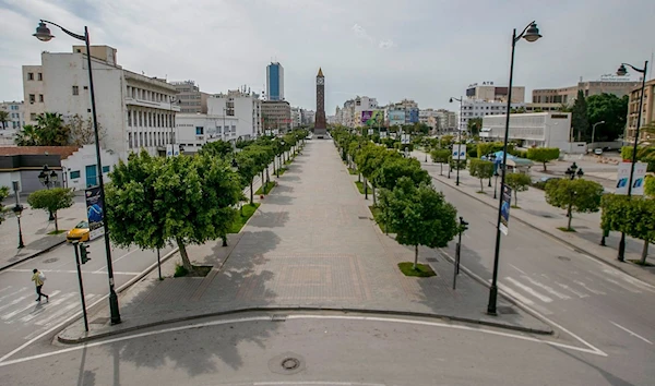 Habib Bourguiba Avenue in downtown Tunisia