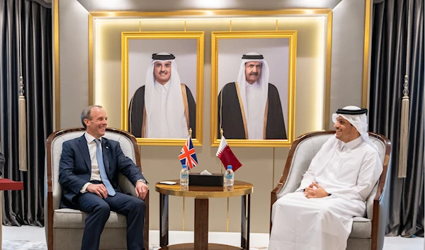 Qatar's Foreign Minister with his British Counterpart Dominic Raab