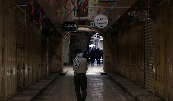 General strike in Bethlehem mourning the martyrdom of the freed prisoner Hussein Masalma