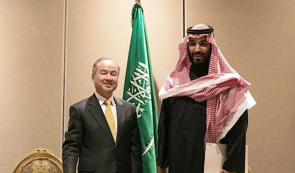 Saudi Crown Prince Mohammed bin Salman with SoftBank CEO Masayoshi Son