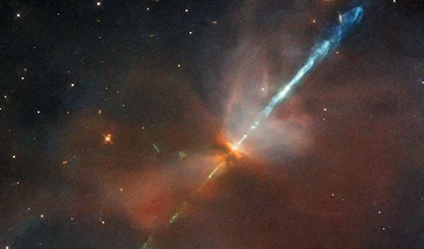 The Herbig-Haro object HH111, which lies about 1,300 light-years from Earth