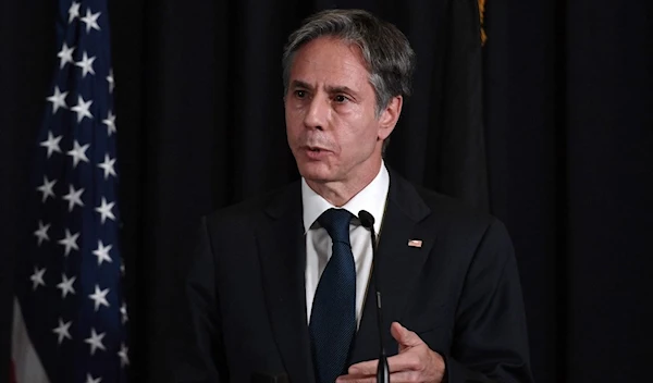 US Secretary of State Antony Blinken at a press conference at Ramstein Air Base in Germany on September 8, 2021 | AFP