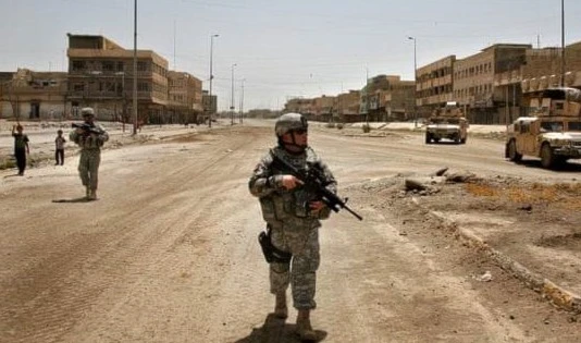 American soldiers in Mosul, Iraq. An estimated 9.2m people have been displaced in the country since the US-led war began. (Getty Images)