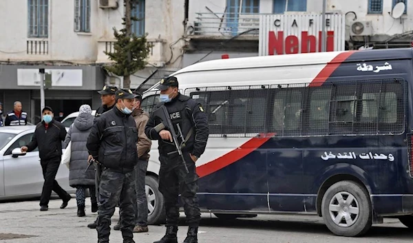 Tunisian security forces in the capital Tunis