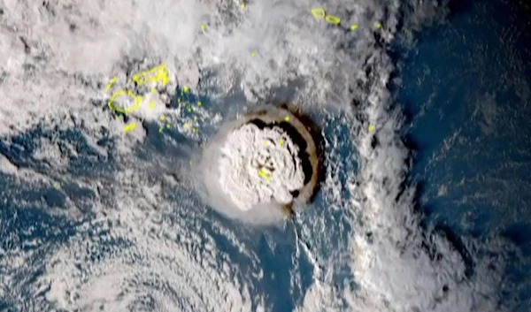 The tsunami is attributed to a massive underwater volcanic eruption near Tonga