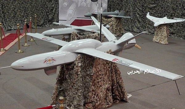 Handout photo issued by the Yemeni Military Media Office depicting Yemeni Drones, July 9, 2019 (Reuters)