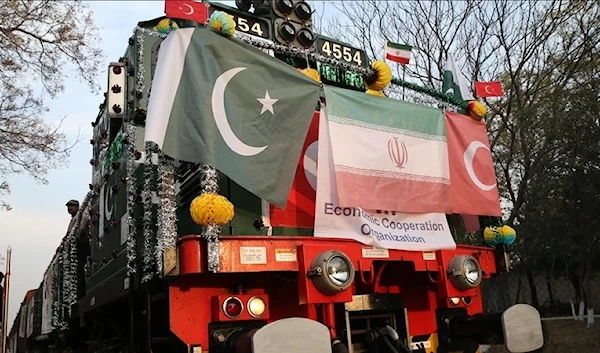 The Islamabad-Tehran-Ankara cargo train (Anadolu Agency)