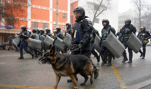 Riot police in Kazakhstan