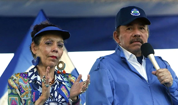 Nicaraguan President Daniel Ortega and VP Rosario Murillo (AFP)