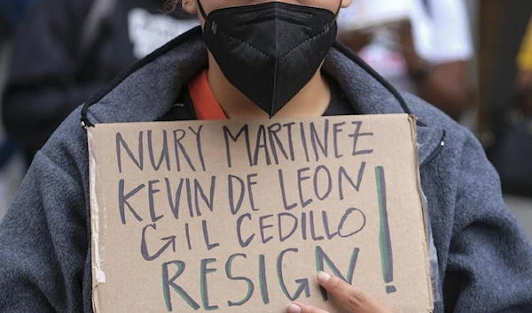 Protestors in Los Angeles after the audio leak (AP)