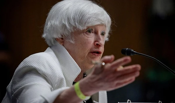 US Treasury Secretary Janet Yellen testifies before a Senate Finance Committee hearing on President Biden's 2023 budget, on Capitol Hill in Washington, US, June 7, 2022 (Reuters)