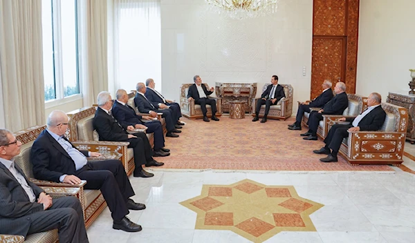 Meeting between Palestinian factions and Syrian President Bashar Al-Assad.