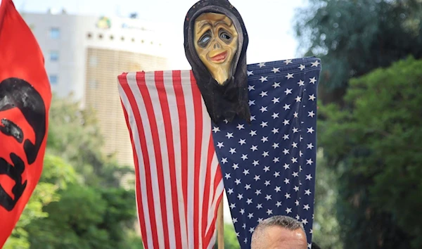 A sit-in protest in front of the French embassy in Beirut