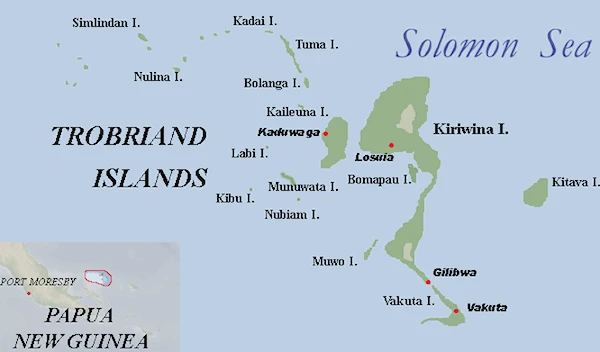 Map of the Trobriand Islands