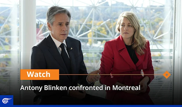 Antony Blinken confronted in Montreal