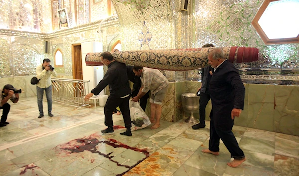 A scene from the bloody attack in the shrine (AFP)