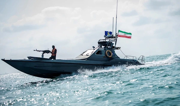 FILE - A boat of Iran's Revolutionary Guard is seen at undisclosed coordinatees in the Persian Gulf, Aug 22, 2019. (West Asia News Agency via Reuters).