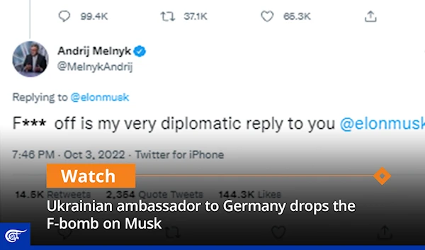 Ukrainian ambassador to Germany drops the F-bomb on Musk