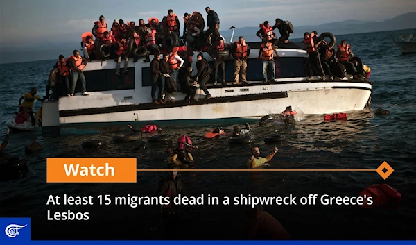 At least 15 migrants dead in a shipwreck off Greece's Lesbos