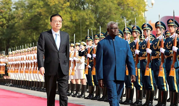 Chinese Premier Li Keqiang and Solomon Islands PM Manasseh Sogavare in 2019 (The Interpreter)