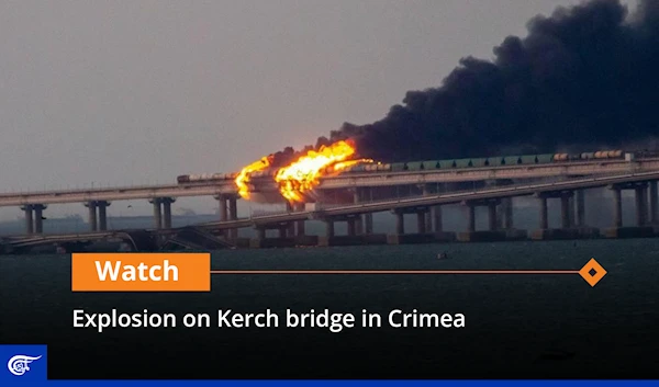 Explosion on Kerch bridge in Crimea