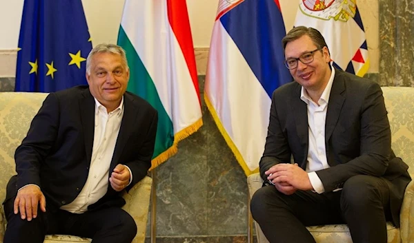 Hungarian Prime Minister Viktor Orban and Serbian President Aleksandar Vucic (EPA)